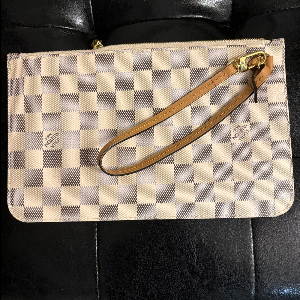 Louis Vuitton Damier Azur Neverfull MM Pouchette
